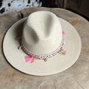 Pugs summer hats tan hat with cute boarder A290